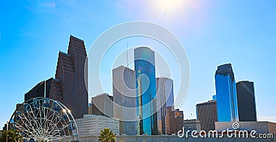 Houston city skyline from west Texas US Stock Photo