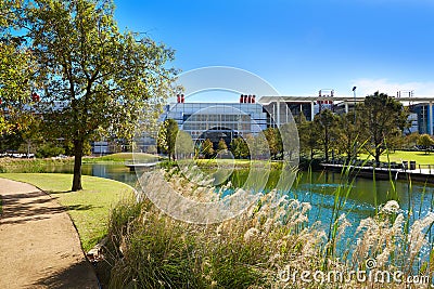 Houston Discovery green park in downtown Stock Photo