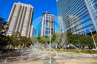 Houston Discovery green park in downtown Stock Photo