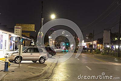 Houston downtown from a neighborhood Editorial Stock Photo