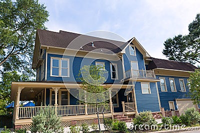 Houston Heights Blvd townhouses in Texas US Stock Photo