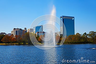 Houston Hermann park Mcgovern lake Stock Photo