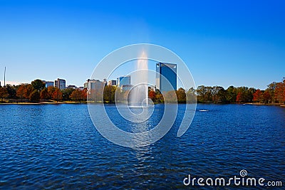 Houston Hermann park Mcgovern lake Stock Photo