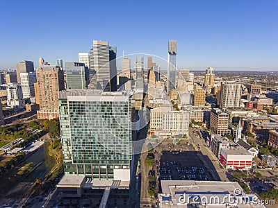 Houston modern city aerial view, Texas, USA Stock Photo