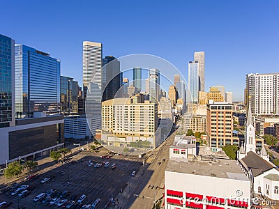 Houston modern city aerial view, Texas, USA Editorial Stock Photo