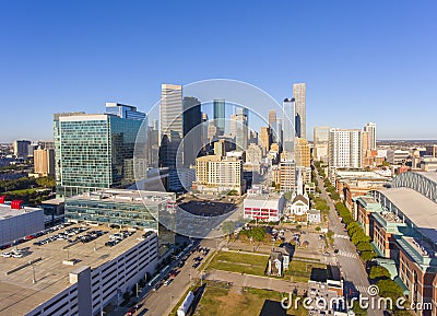 Houston modern city aerial view, Texas, USA Stock Photo