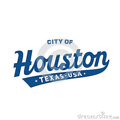 Houston Texas lettering design. City of Houston typography design. Vector and illustration. Vector Illustration