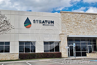 Stratum Reservoir office building exterior in Houston, TX. Editorial Stock Photo