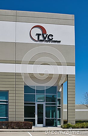 TVC office building exterior in Houston, TX. Editorial Stock Photo