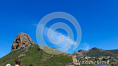 Hout bay landscape panorama view on boat going out o seal island Cape Town, South Africa attraction Editorial Stock Photo