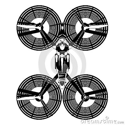 Hover bike vector flat top view illustration Vector Illustration