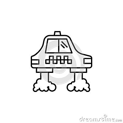 Hover car flying taxi icon. Element of future transport icon Stock Photo