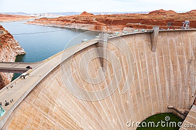 Hover dam view form Page bridge Stock Photo