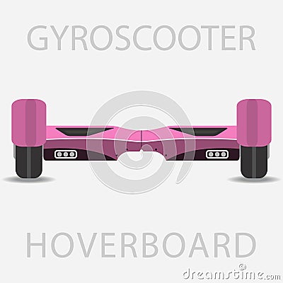 Hoverboard, gyroscooter. Electric eco transport. Vector illustration. Vector Illustration