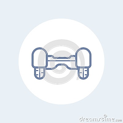 Hoverboard icon isolated on white Vector Illustration