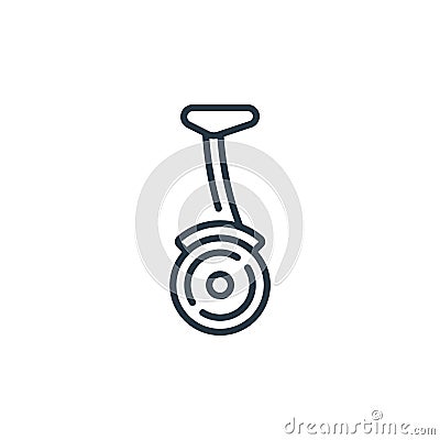 hoverboard icon vector from vehicles transportation concept. Thin line illustration of hoverboard editable stroke. hoverboard Vector Illustration
