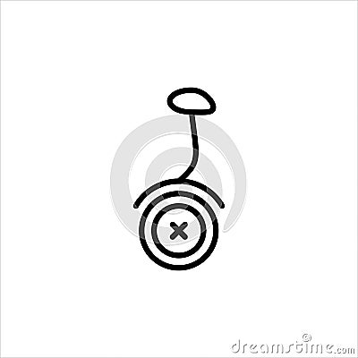 Hoverboard Line Icon In A Simple Style. Vector sign in a simple style isolated on a white background. Original size Vector Illustration