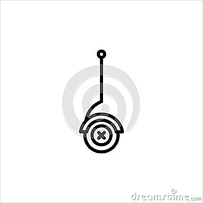 Hoverboard Line Icon In A Simple Style. Vector sign in a simple style isolated on a white background. Original size Vector Illustration