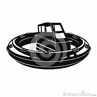 Hovercraft design illustration showcasing its unique structure and functionality Vector Illustration