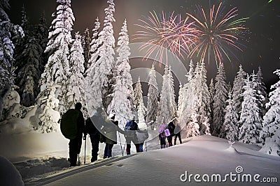 Hoverla night ascent Stock Photo