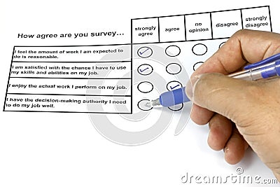 How Agree Are You Survey Stock Photo