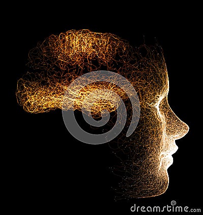 How the brain works. Synapses and neurons. Connections. Take care of your brain Stock Photo