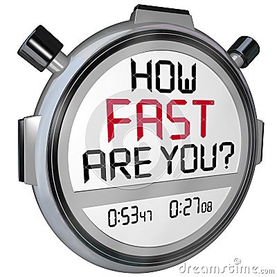 How Fast Are You Stopwatch Timer Clock Stock Photo