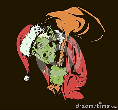 How the Grinch Stole Christmas Vector Illustration