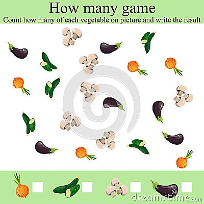 How many objcets game Vector Illustration