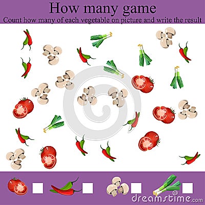 How many objcets game Vector Illustration