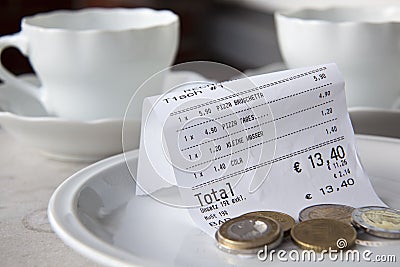 How much tip Stock Photo