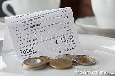 How much tip Stock Photo