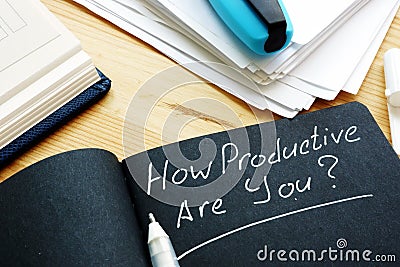 How productive are you question. Productivity concept Stock Photo