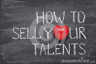 How sell your talents heart Stock Photo