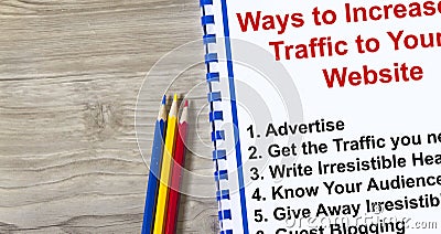 How to attract traffic to your web site Stock Photo