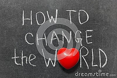 How to change world Stock Photo