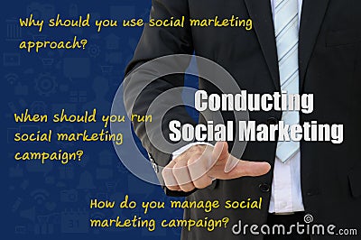 How to conduct social marketing campaign Stock Photo