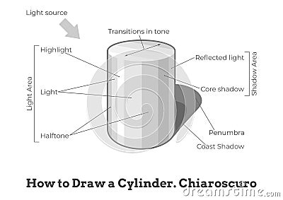 How to draw a Cylinder Vector Illustration