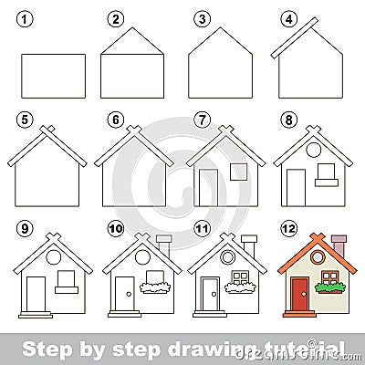 How to draw a Toy House Vector Illustration