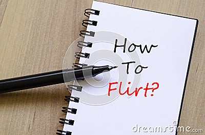 How To Flirt Concept Notepad Stock Photo