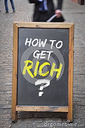 How to get rich question on blackboard display or panel Stock Photo