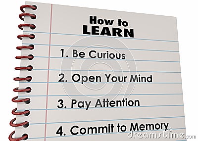 How to Learn Education List Words Stock Photo