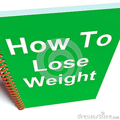 How to Lose Weight on Notebook Shows Strategy for Weight loss Stock Photo