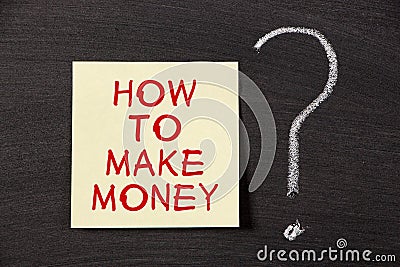 How To Make Money ? Stock Photo