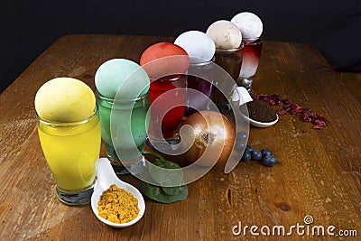 How To Make Natural Easter Egg Dyes Stock Photo