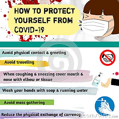 How to protect yourself from coronavirus Stock Photo
