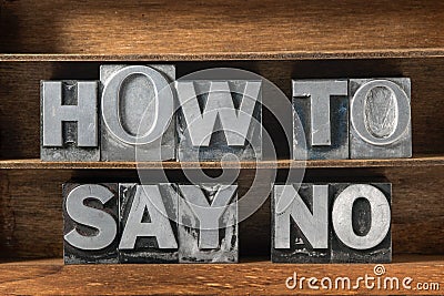 How to say no Stock Photo