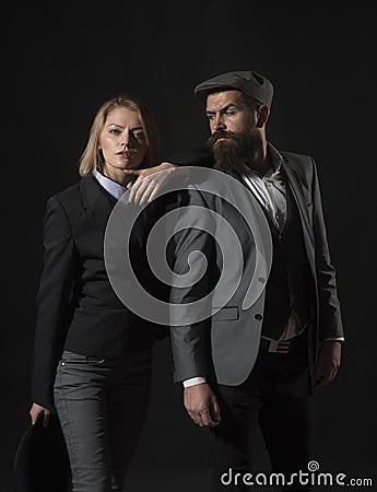 How to Solve Mystery. Crime Solving Game - Play Detective Games Online. Couple detectives investigators partners Stock Photo