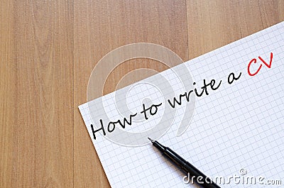 How to write a cv concept Stock Photo