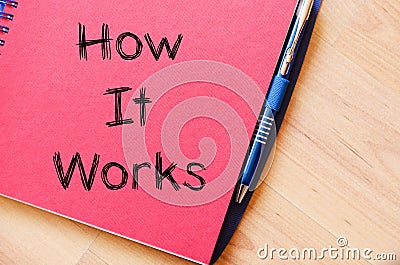 How it works concept on notebook Stock Photo